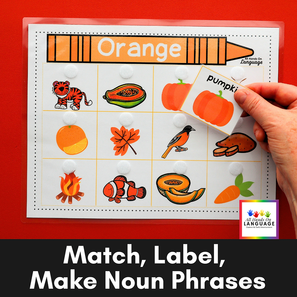 Thumbnail: Orange Object Matching Activity, Match and Label, Adjective-Noun Phrases