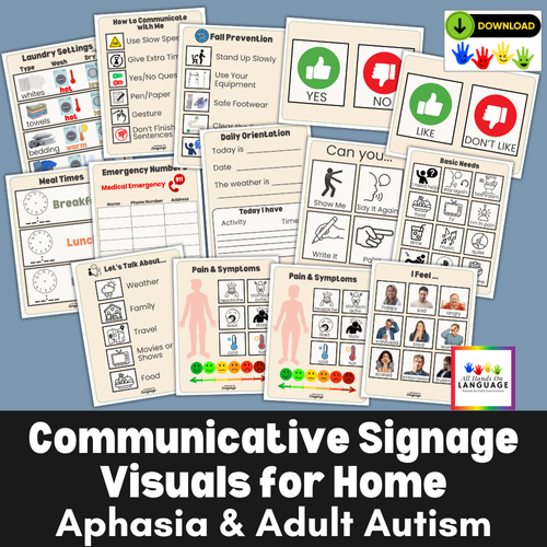 Communicative Home Signage for Aphasia, Memory Care, or Adult Autism ...