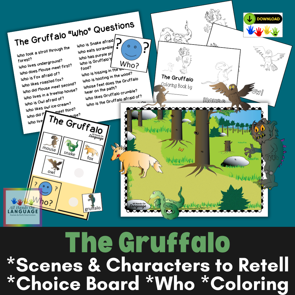 The Gruffalo Story Companion Set: Comprehension, Retelling & Coloring