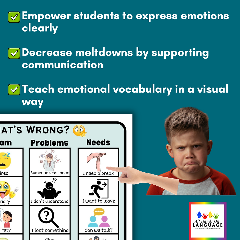 Thumbnail: Social-Emotional Communication Board, What's Wrong? AAC, Autism