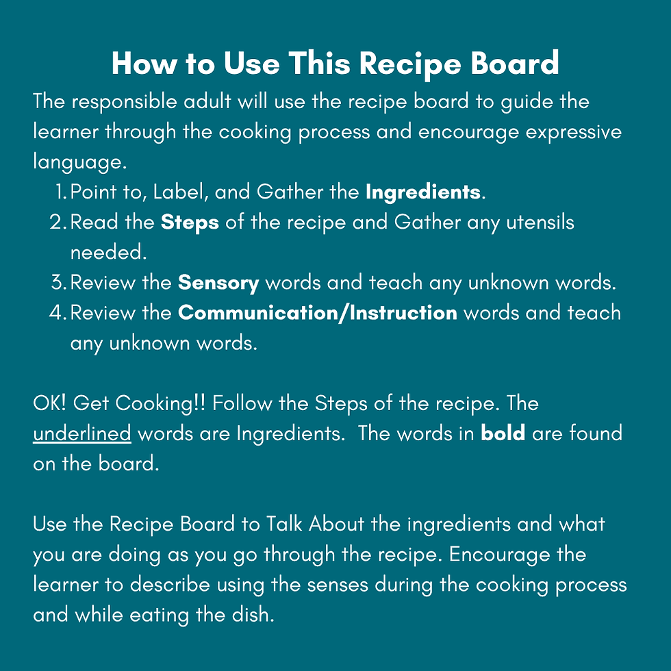 Thumbnail: Zucchini Quesadillas Recipe Board, Cut & Cook, Sensory AAC Activity, Autism