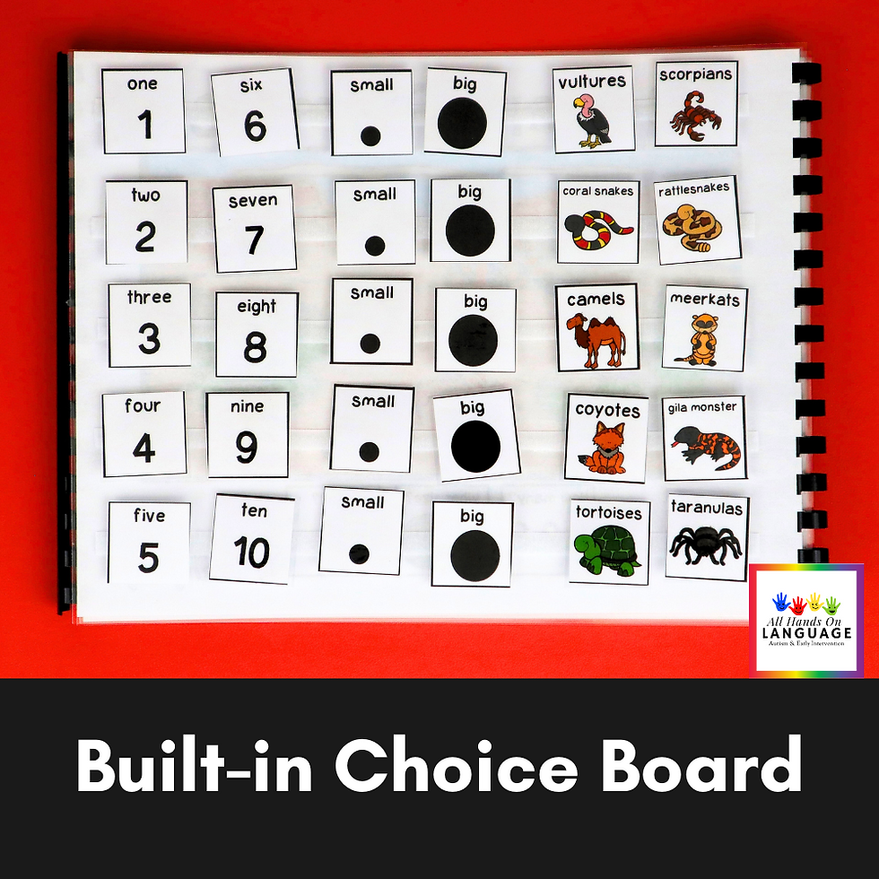 Thumbnail: How Many, What Size, What? Desert Animals Interactive Book, Describing, Autism