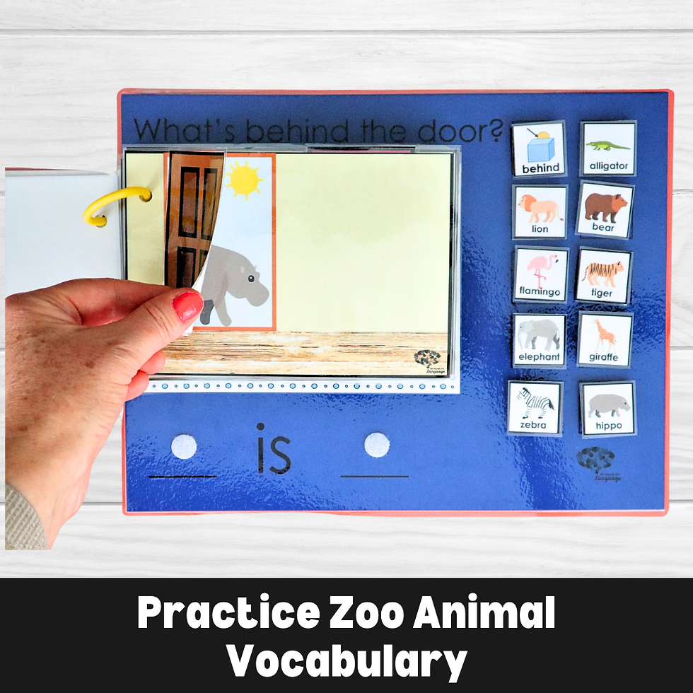Thumbnail: BEHIND Interactive FLAP Book + Simplified Sentence, Zoo Animals, Autism, Speech