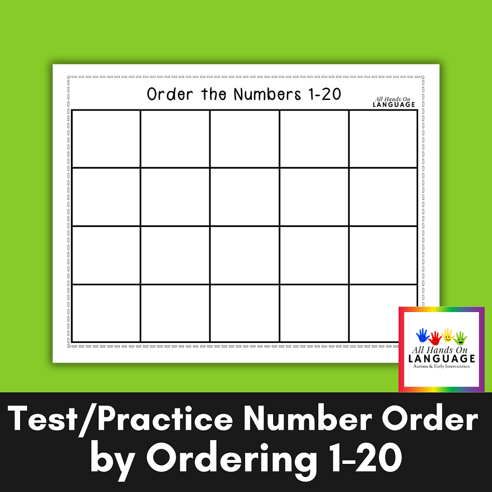 Thumbnail: Numbers 1-20 Match Number to Number Plus Ordering! Interactive Activity
