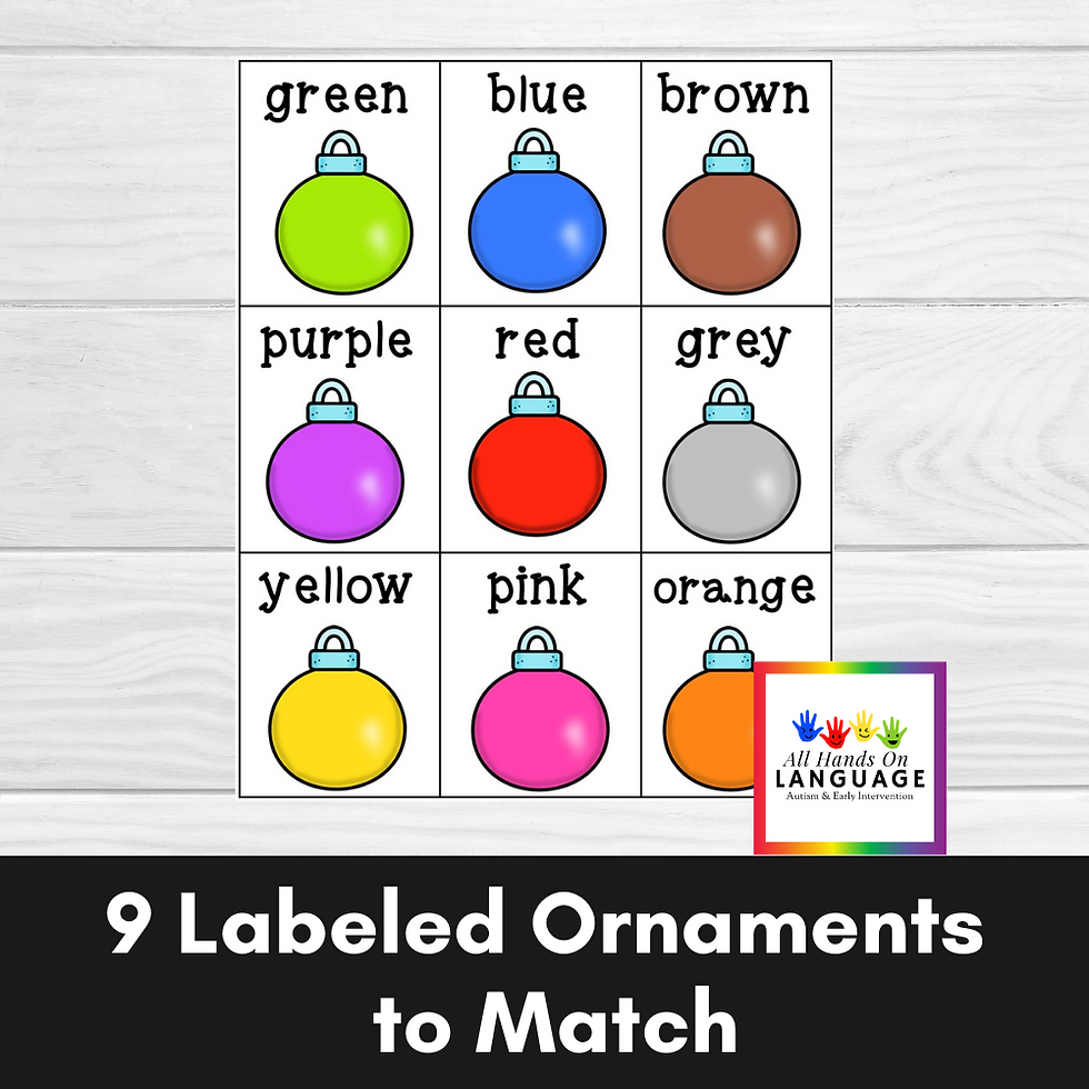 Thumbnail: Christmas Ornament Color Matching Interactive Activity Sheet, 9 Colors to Match!