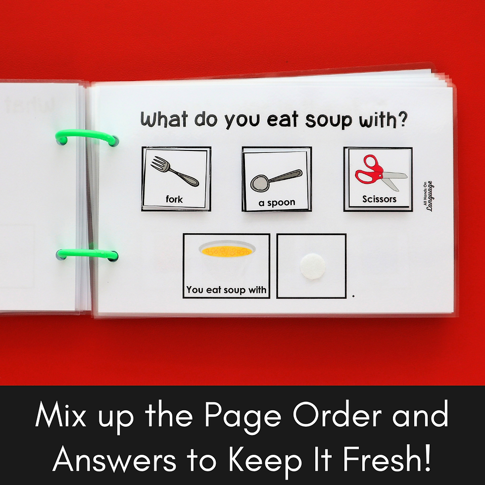 Thumbnail: What? Interactive Book of Questions and Answers, Autism, Speech, Comprehension