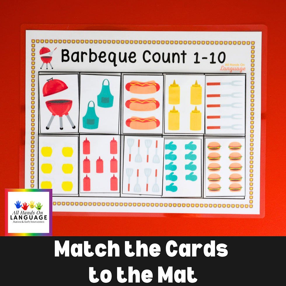 Thumbnail: Barbeque Count & Match Interactive Activity, Numbers 1-10, Make Noun Phrases