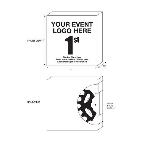 2 In 1 Bottle Opener Coaster The Original