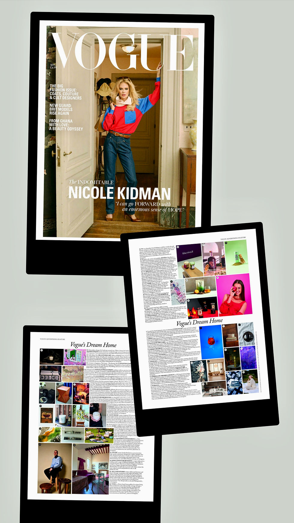 Andreea De Mirabela Design graces the pages of British Vogue's September issue in "Vogue’s Dream Home," showcasing interiors that weave stories and atmospheres aligned with their elegant and authentic design philosophy.