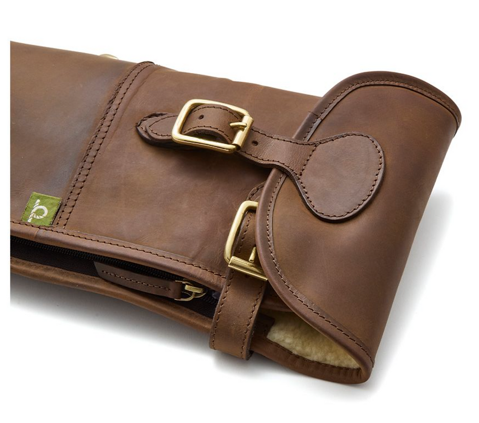 Thumbnail: CHATHAM GUN SLIP ANTIQUE LEATHER BROWN 32"