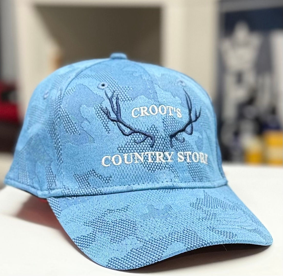 LIMITED EDITION CROOTS COUNTRY STORE BLUE CAMO CAP