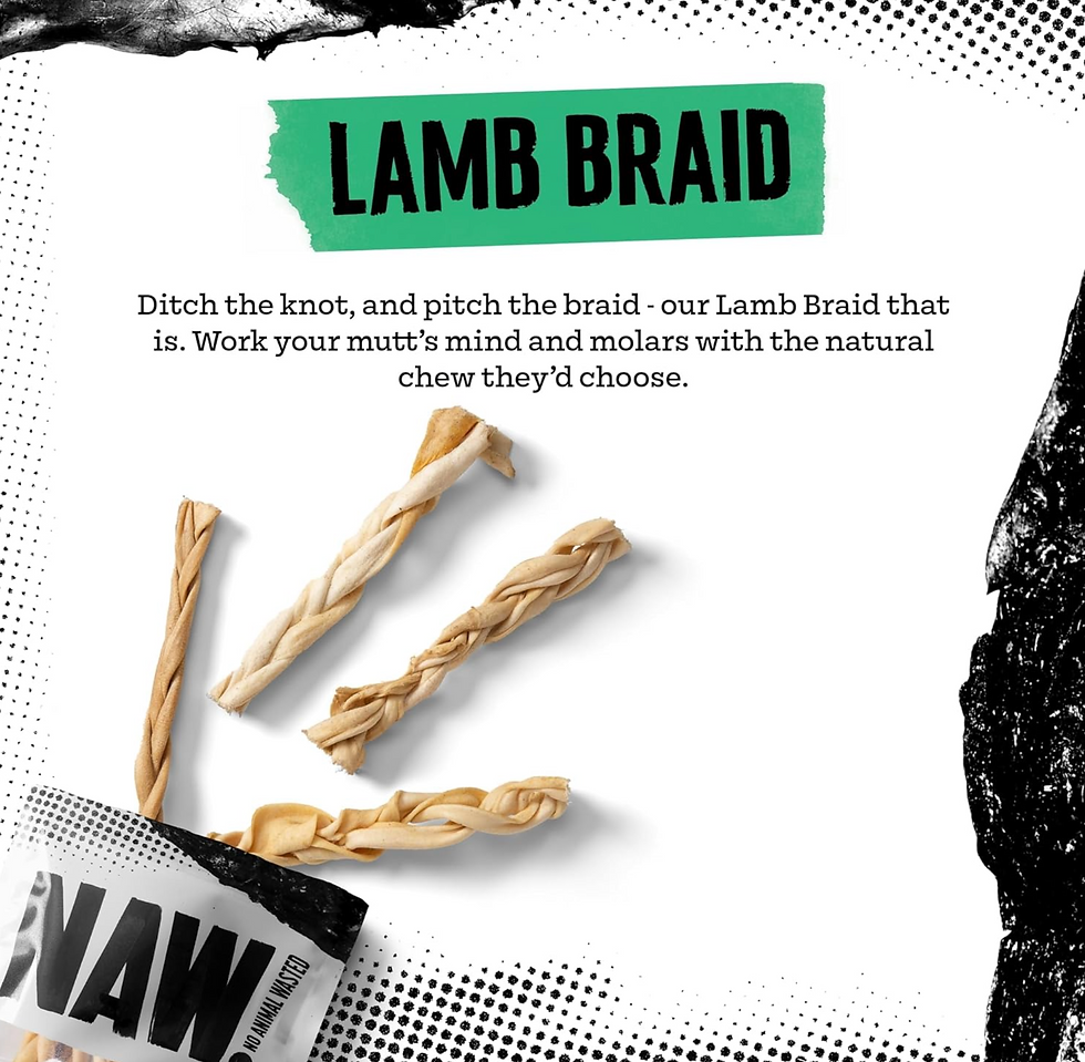 Thumbnail: NAW LAMB BRAIDS DOG CHEWS