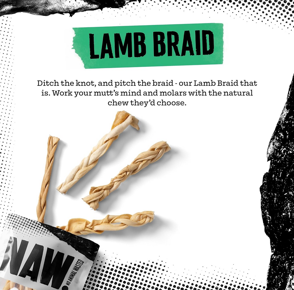 Thumbnail: NAW LAMB BRAIDS DOG CHEWS