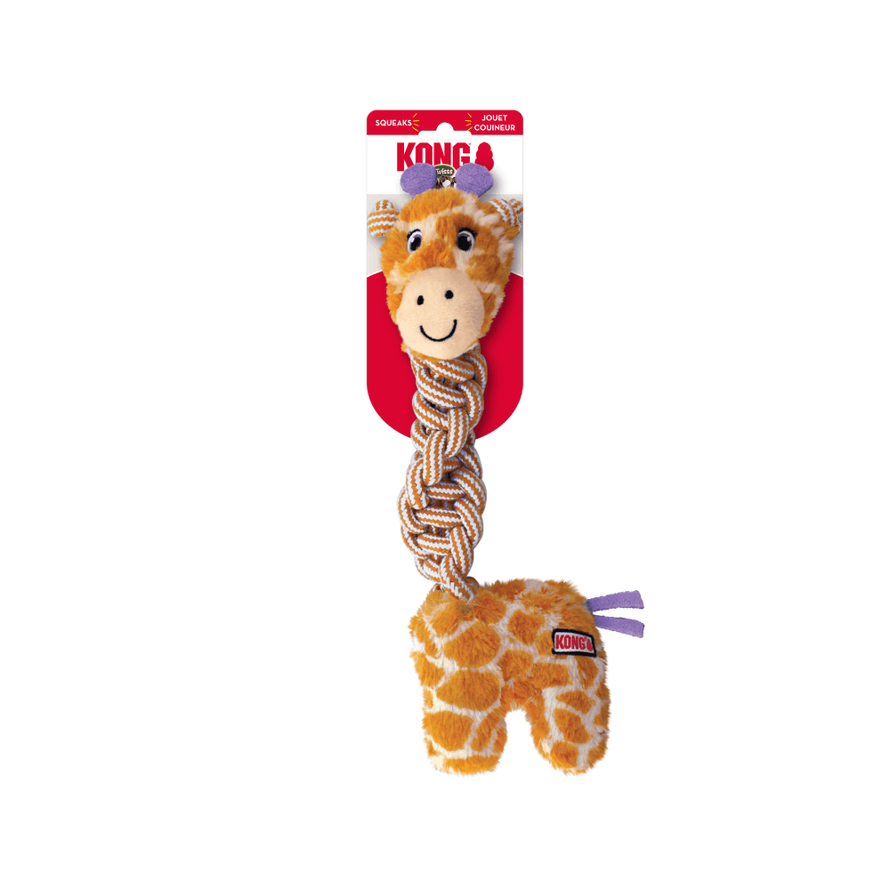 KONG TWISTS KNOTS GIRAFFE ROPE DOG TOY