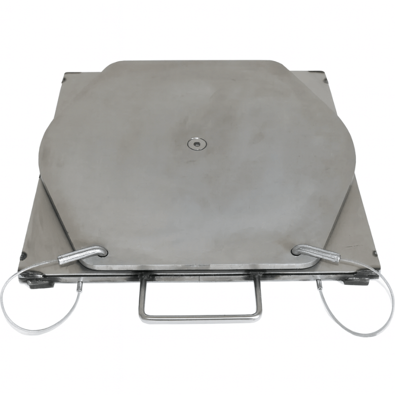 QSP 25-130 Stainless Steel Medium-Duty Turn Plates with handles