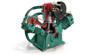 FS-Curtis E-71 - CA Series Bare Two Stage Reciprocating Air Compressor Pump, 7.5-10 hp, PN: FE71B