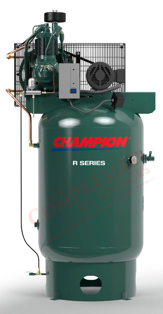 Champion VR5-12 – R-Series 5hp Two-Stage Reciprocating Air Compressor 17 CFM @ 175 PSI | 120-Gallon Vertical Tank