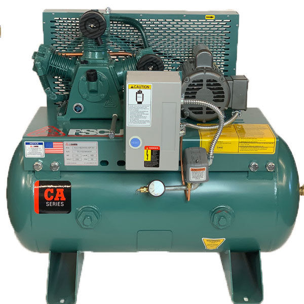 FS Curtis CC1.5 – 1.5 HP Climate Control Reciprocating Air Compressor, ES10 Pump, 3.5 CFM @ 80 PSI, 30-Gallon Tank, PN: FCC11S01H3S