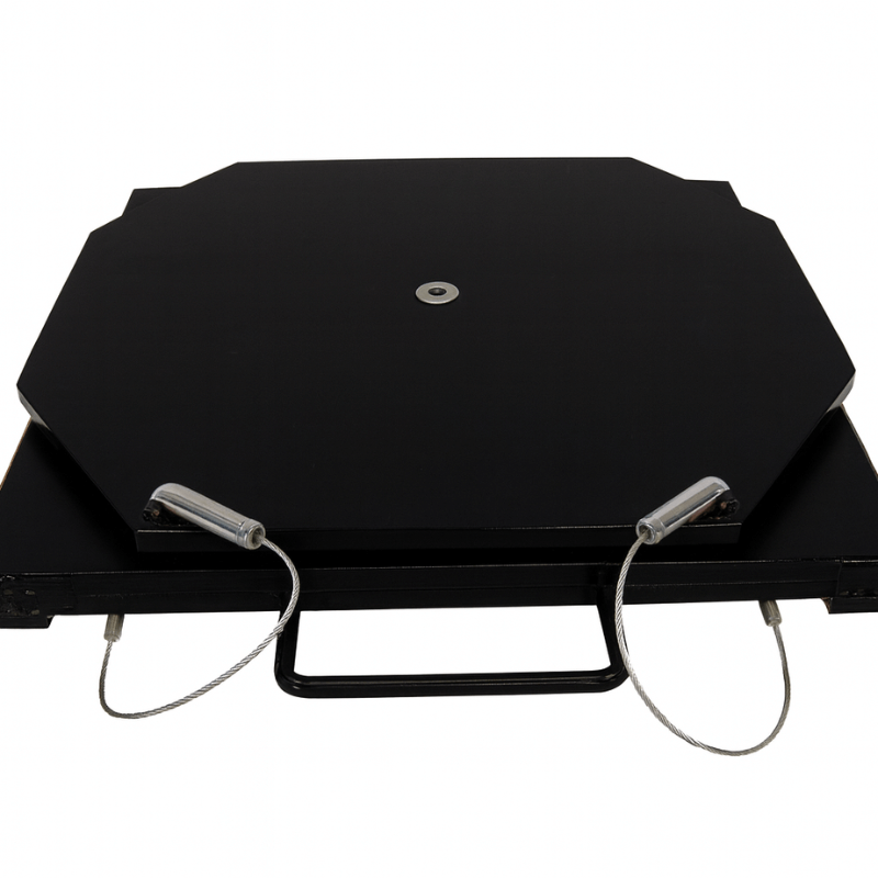 QSP 25-501 4500lbs Capacity Carbon Steel Turn Plates with Handles