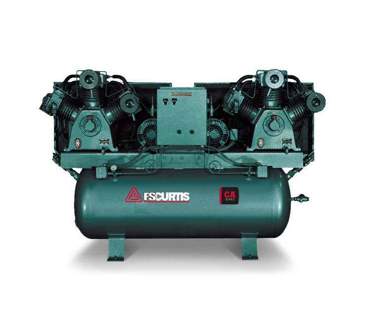 Curtis CC 1.5- 3hp (1.5x2) Duplex Climate Control Reciprocating Air Compressor, E10 Pumps, 7 ACFM @ 80 PSI, FCC11S01D6S, PN: FCC11S01D6S