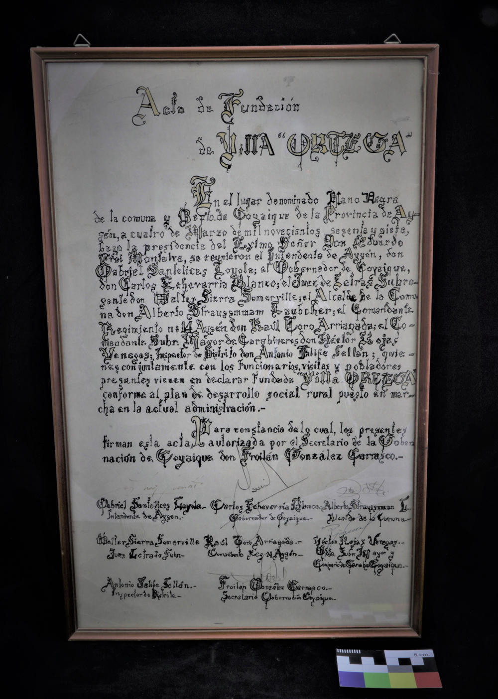 Acta de fundación de Villa Ortega