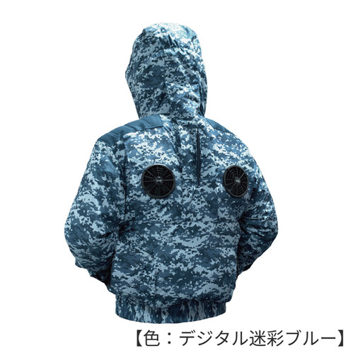 鉄筋屋さんの空調服 EK3473 剛肩フードフルハーネスエレファン（服のみ