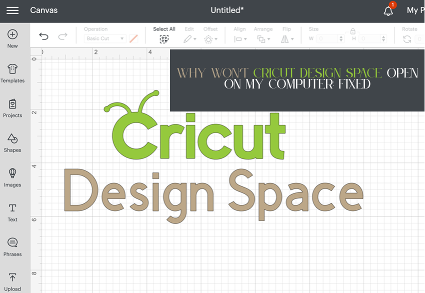 cricut design space won't open