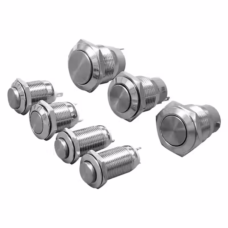Metal Panel Mount Push Button Switch – 10mm / 12mm / 16mm / 19mm / 22mm