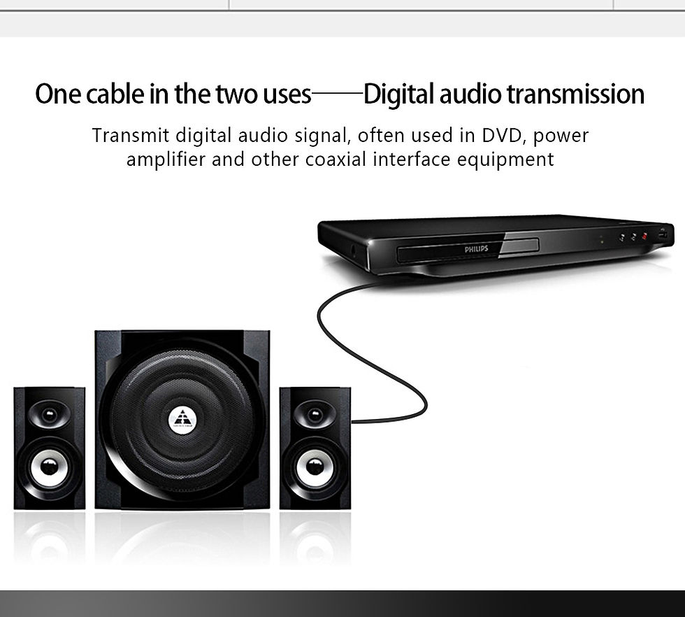 Miniature : Coaxial Digital Audio RAC Cable SPDIF RCA to RCA Cable Audio Video Male for DVD 