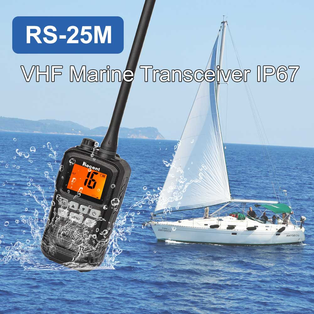 Radio Marine VHF RS-25M récente, étanche IP67, 156.000-163.275MHz, flotteur po