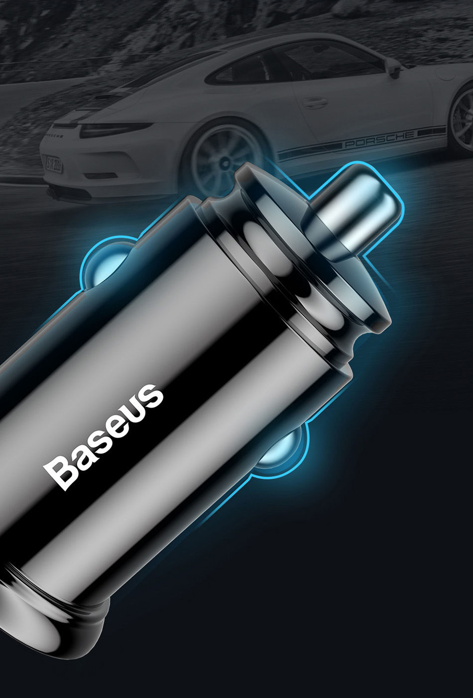 Miniature : Baseus USB Car Charger Quick Charge 4.0 QC4.0 QC3.0 PPS SCP 5A PD Type C 30W Fas