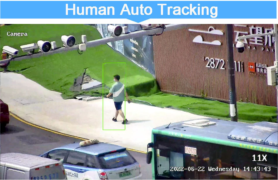 Miniature : Laser Infrared Metal Auto Tracking Cruise 8MP 4K 54X Optical Zoom 360° Audio ON