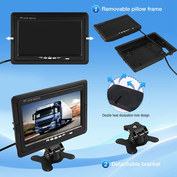 Miniature : Mini TV HD de 7 Pouces, 800x480, Écran LCD Portable, sur DVD/CMMB, Deux Entrée