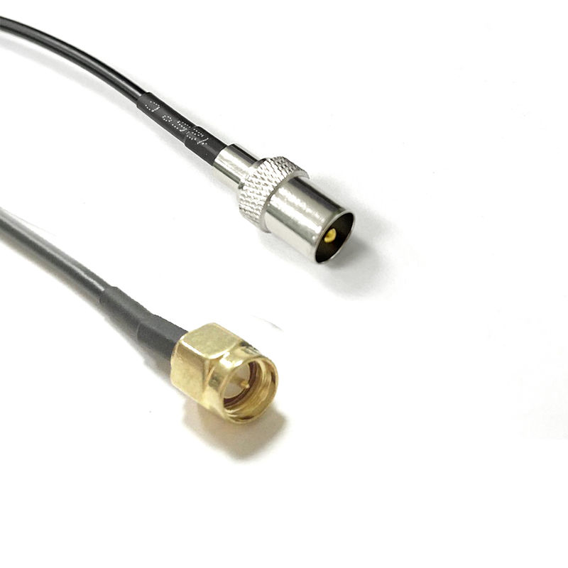 Miniature : Câble RG174 IEC PAL DVB-T vers SMA/F TV, prise mâle et prise femelle, adaptate