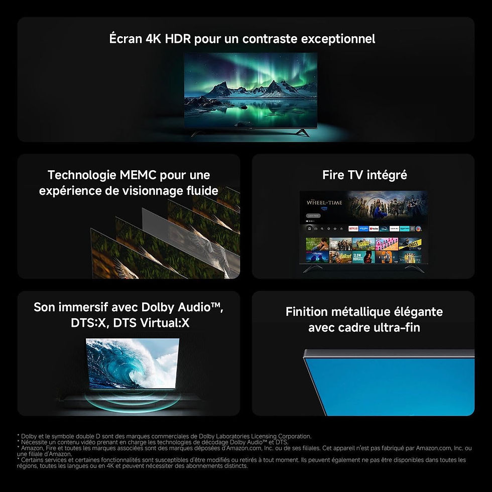 Miniature : XiaView F43 4K UHD Smart TV Fire Edition Alexa HDR10 MEMC AirPlay