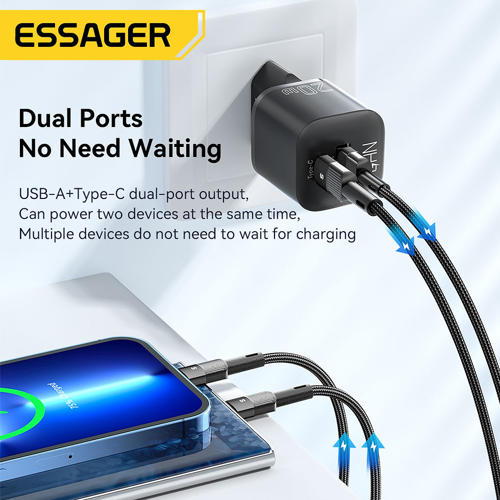 Miniature : Essager 20W GaN USB Type C Charger PD Fast Charge Phone QC 3.0 Quick Chargers Fo