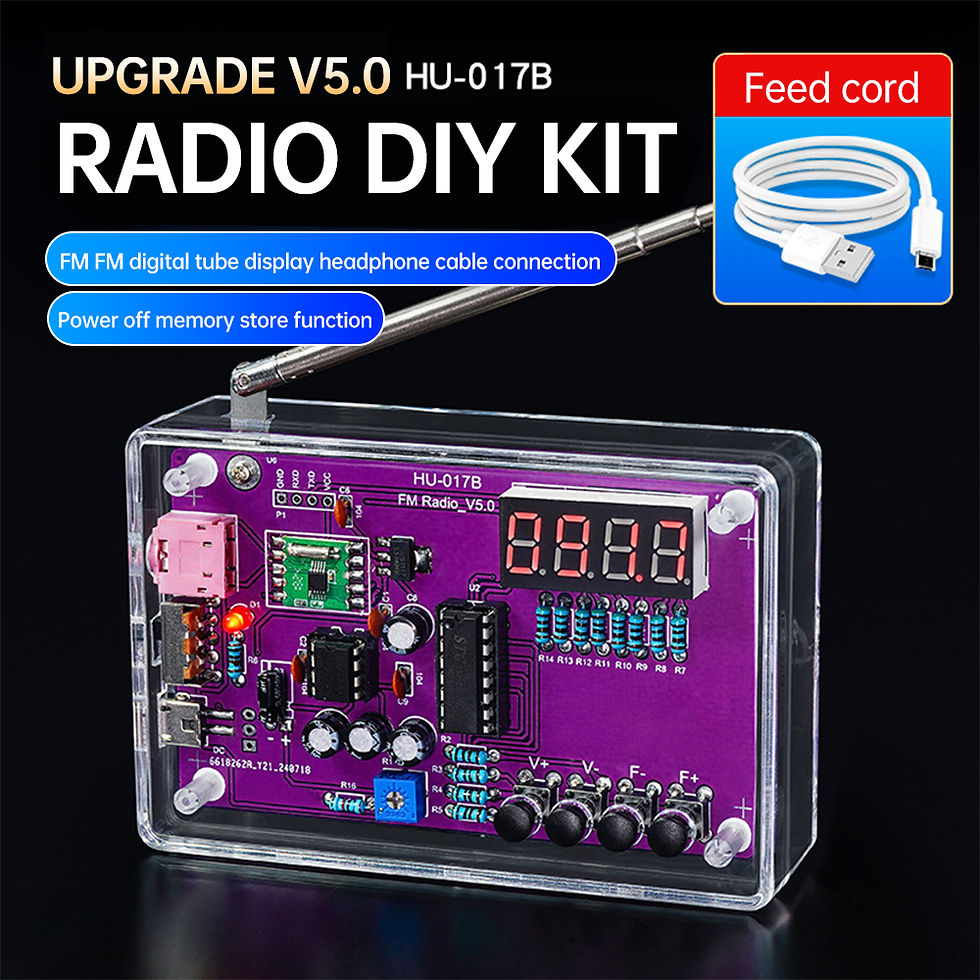 Miniature : Kit électronique Radio FM à monter soi-même, fréquence réglable 87-108MHz, 