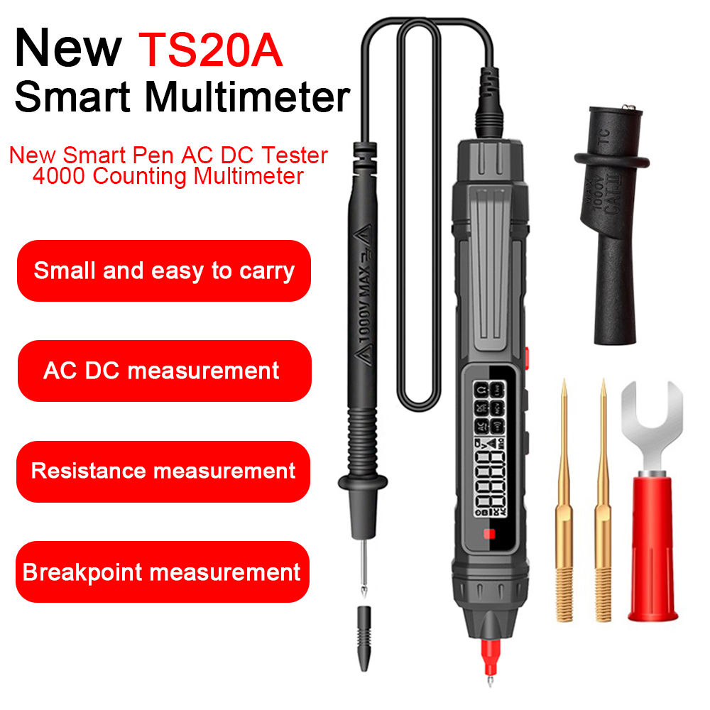 Multimètre numérique intelligent de type stylo, plage automatique sans contact