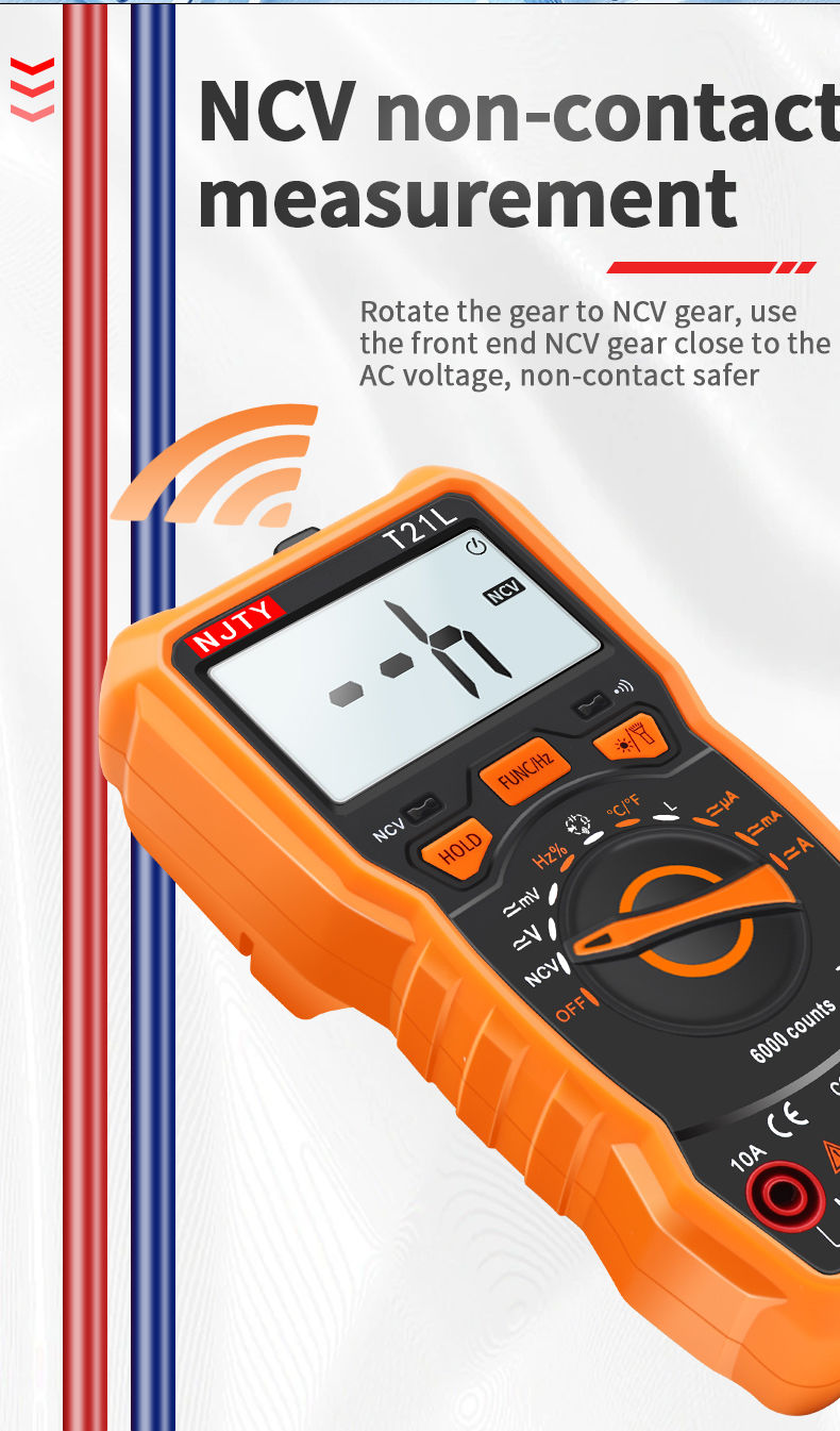 Miniature : NJTY T21L multimètre numérique d'inductance 600μH-60H plage Cycle de service 