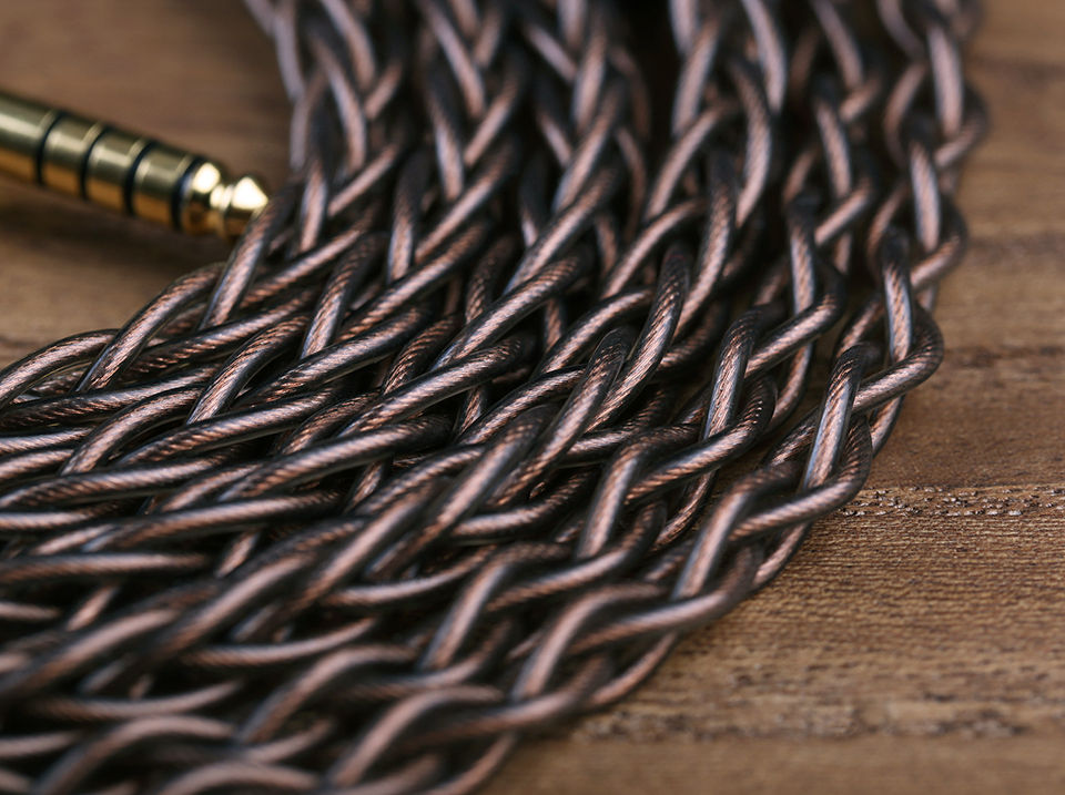 Miniature : OPENHEART Kingwood 8 Core Litz OCC Headphone Cable 1 to 2 jack dual 3.5/2.5/4.4m