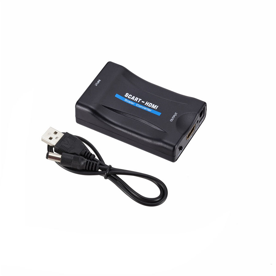 Miniature : MnnWuu 1080P SCART To HDMI-compatible Video Audio Upscale Converter Adapter for 