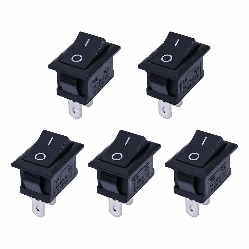 Miniature : 5/15Pcs Push Button Switch 21x15mm SPST 2Pin 6A 250V KCD11 Snap-in on/Off Rocker