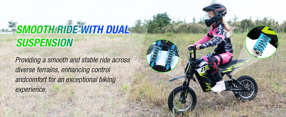 Miniature : RCB Kids Electric Motorbike - R9X Electric Motorcycle for Children, Up to 15.5 M