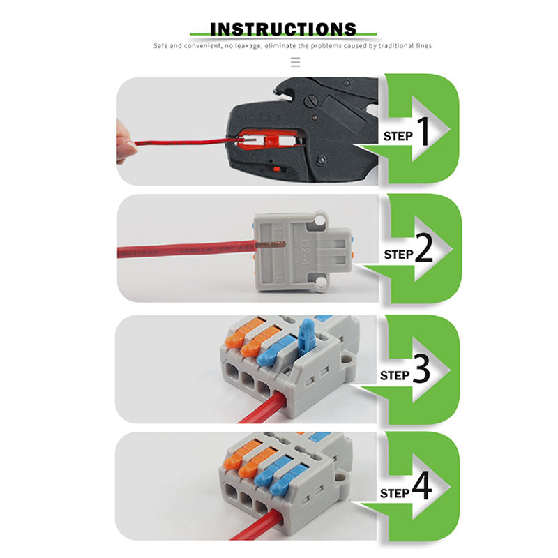 Miniature : 5PCS Fast Wire Connector Push-in Electrical Terminal Block Universal Splicing Wi