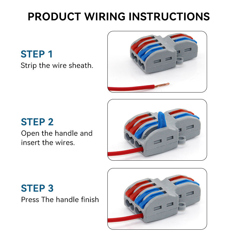 Miniature : 1/5/10 PCS 1 in Multiple Out Fast Electrical Connectors Universal Compact Splitt
