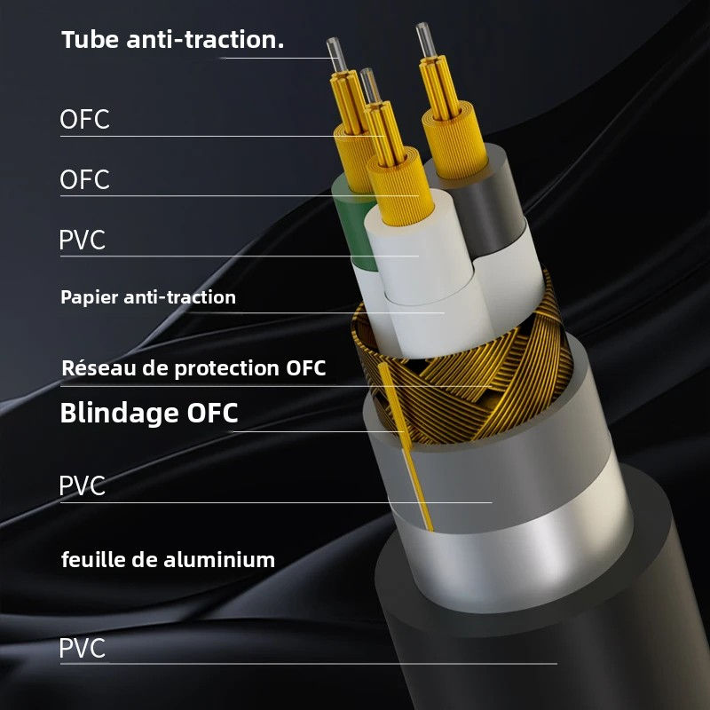 Miniature : YYAUDIO Hi-End copper AC power cable hifi audio US/EU power cord pure copper pow