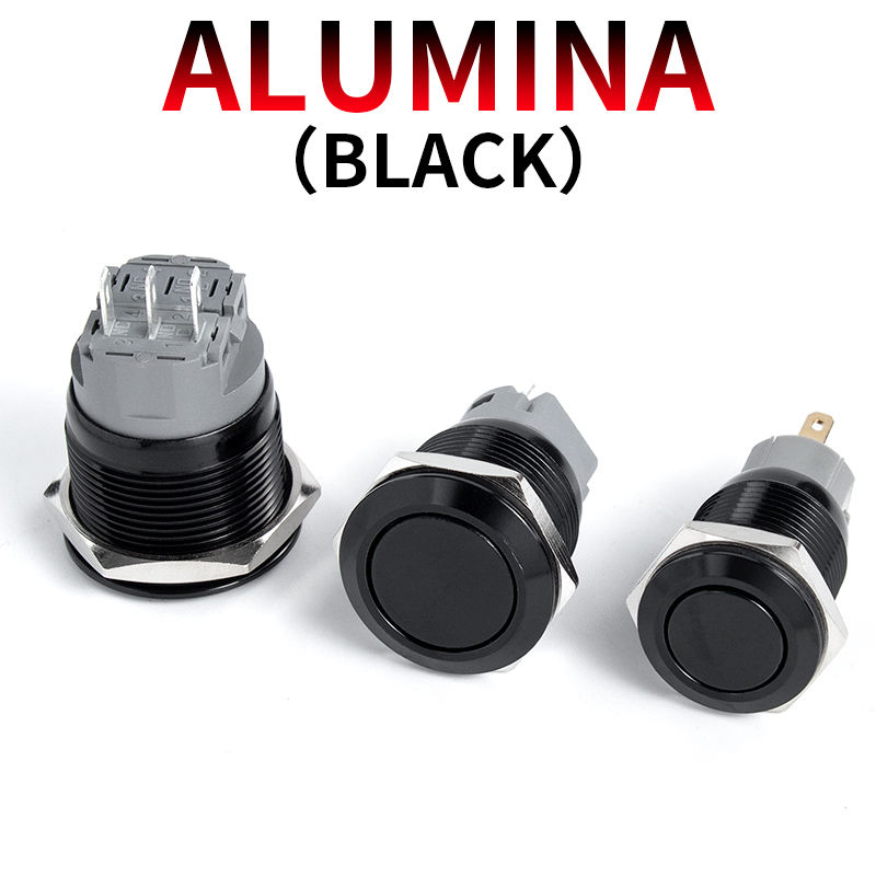 Miniature : 12/16/19/22/25/30/40mm Waterproof Metal Push Button Switch NO LED Light Momentar