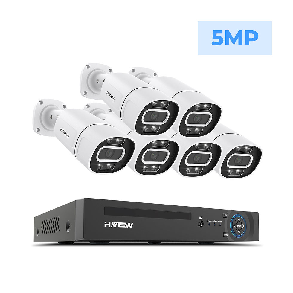 Miniature : H.View 4K 5Mp 8Mp poe Cctv Security Camera System Home Video Surveillance Kit 8C