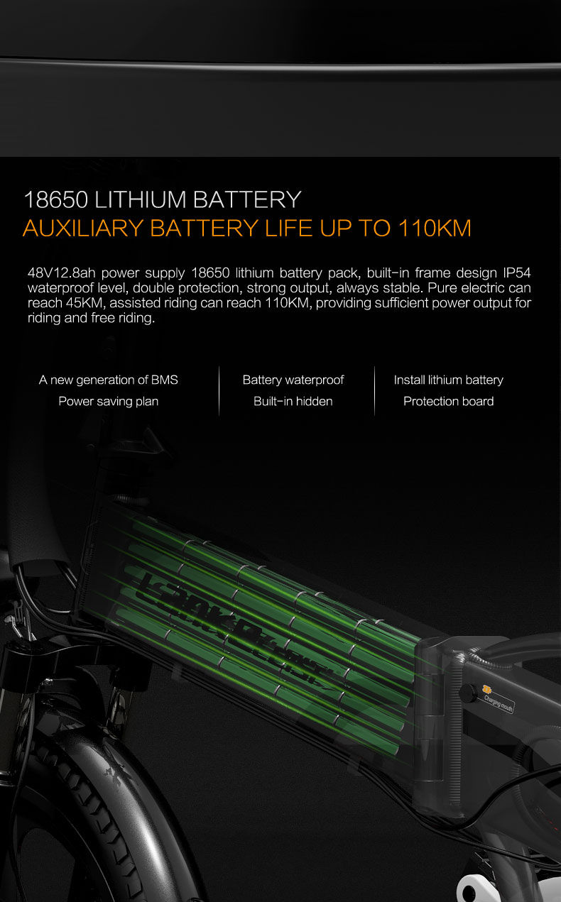 Miniature : LANKELEISI G660 Electric Bicycle 500W Brushless Motor 48V12.8AH Lithium Battery 