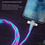 Miniature : Câble usb Micro LED 3 en 1 Type C à 8 broches, éclairage lumineux, cordon de cha
